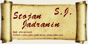 Stojan Jadranin vizit kartica